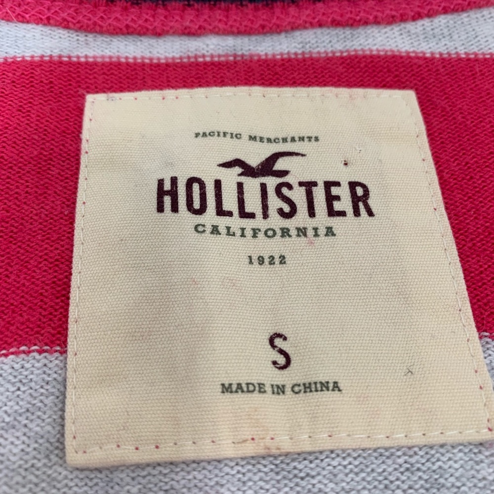 Hollister pink grey v neck lightweight sweater - Picture 4 of 7